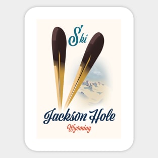 Jackson hole travel poster Sticker